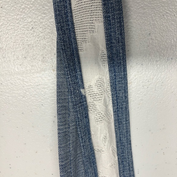 Handmade Upcycled Denim Shoulder Bag/Tote, Blue/Green, Handstitched, Lined - Picture 5 of 6